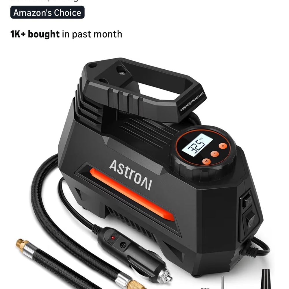 AstroAI Portable Air Compressor Pump used for onec